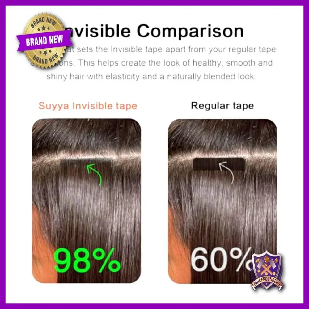 Human Hair Tape-In Extensions 20PCS 40g Seamless Hand-Tied Invisible Pro Quality